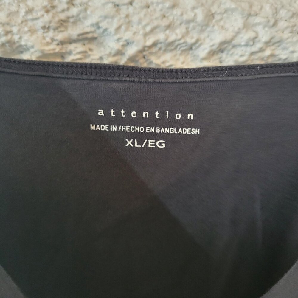 Attention XL Black Cami Top Womens V-Neck Adjustable Strap Cotton Blend BLA28E - Picture 6 of 8